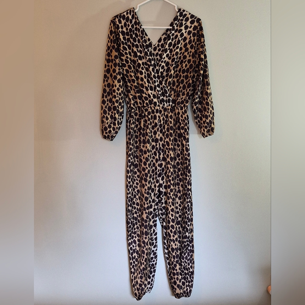 Vintage Leopard Print Jumpsuit